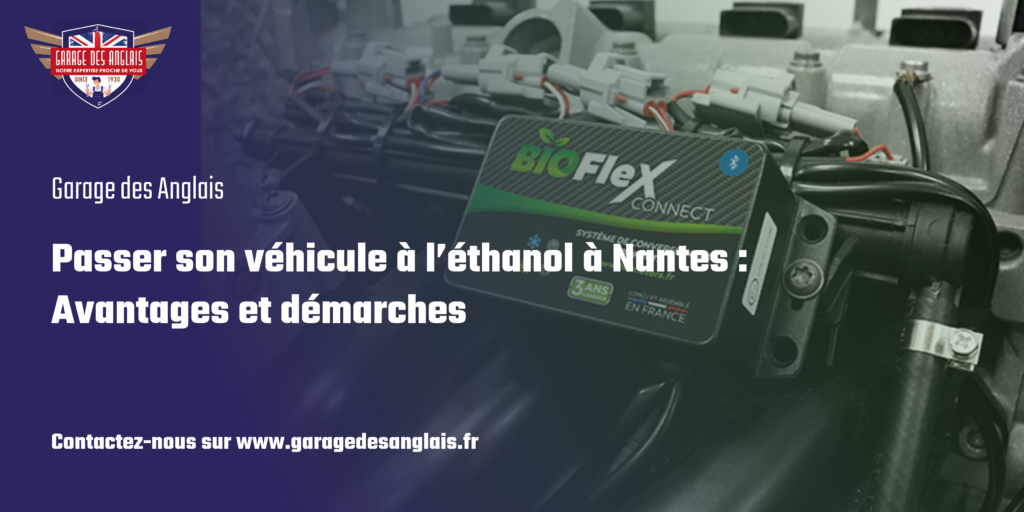 Passer son véhicule à l'éthanol à Nantes chez garage des anglais grâce à leur partenariat avec Biomotors.
